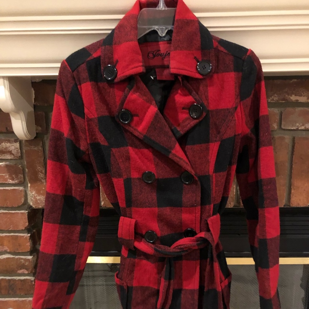 JouJou  Plaid Peacoat